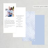 "Poetic Blue" - Wedding Programs in Sky by Qing Ji - Back of Card Options