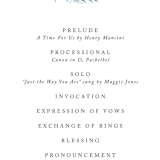 "Poetic Blue" - Wedding Programs in Sky by Qing Ji - Detail