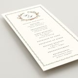 "Monogramed" - Wedding Programs in Blush by Susan Moyal - Detail