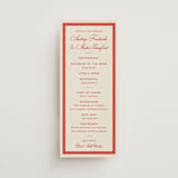 "Kitty Hawk" - Wedding Programs in Lobster by Jackie Crawford - Front