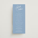 "Marenza" - Wedding Programs in Bluebell by Jessica Williams - Front