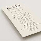 "Modern Monogram" - Wedding Programs in Ecru by Erica Krystek - Detail