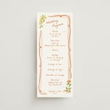 "Giardino" - Wedding Programs in Flame by Pati Cascino - Front