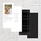 "Wedding Plaid" - Wedding Programs in Obsidian by Jill Means - Back of Card Options