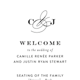 "Wedding Plaid" - Wedding Programs in Obsidian by Jill Means - Detail