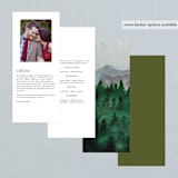 "Adventure Awaits" - Wedding Programs in Smoke by Elly - Back of Card Options