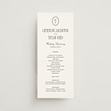 "Formal Minimalist" - Wedding Programs in Silk by Kelly Schmidt - Front