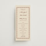 "Mughal Gardens" - Wedding Programs in Ivory by Sherley Ferreira - Front