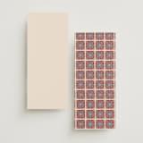 "Block Print Tile" - Wedding Programs in Terracotta by Katharine Watson - Back of Card Options