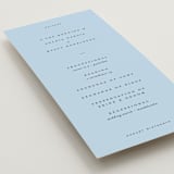 "Tarte Tatin" - Wedding Programs in Sky by Blustery August - Detail