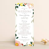 "Spring Blooms" - Wedding Programs in Blush by Susan Moyal - Front