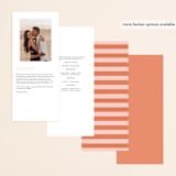 "Spring Blooms" - Wedding Programs in Blush by Susan Moyal - Back of Card Options