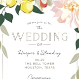 "Spring Blooms" - Wedding Programs in Blush by Susan Moyal - Detail