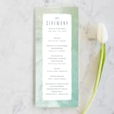 "Painted Sea" - Wedding Programs in Seafoam by Hooray Creative - Front