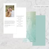 "Painted Sea" - Wedding Programs in Seafoam by Hooray Creative - Back of Card Options
