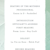 "Painted Sea" - Wedding Programs in Seafoam by Hooray Creative - Detail