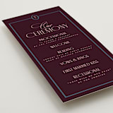 "sophisticate" - Wedding Programs in Plum by Owl and Toad - Detail
