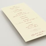 "Elizabeth" - Wedding Programs in Burgundy by Helena Vitto - Detail