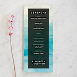 "Ombio" - Wedding Programs in Aqua by GeekInk Design - Front