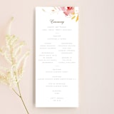 "Stately Florals" - Wedding Programs in Poppy by Lori Wemple - Front