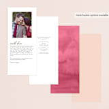 "Stately Florals" - Wedding Programs in Poppy by Lori Wemple - Back of Card Options