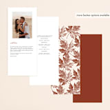 "Leaf Print" - Wedding Programs in Rust by Katharine Watson - Back of Card Options