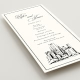 "New York Skyline" - Wedding Programs in Noir by Melinda Denison - Detail
