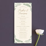 "Painted Ferns" - Wedding Programs in Cream by Amy Kross - Front