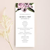 "Peony" - Wedding Programs in Ice Mist by Cass Loh - Front