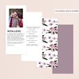 "Peony" - Wedding Programs in Ice Mist by Cass Loh - Back of Card Options