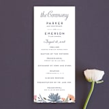"Romantic Watercolor Flora" - Wedding Programs in Dhalia by Petra Kern - Front