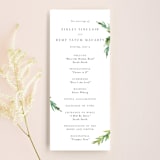 "Simple Pine Branches" - Wedding Programs in Vanilla by Mere Paper - Front