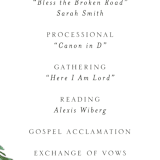 "Simple Pine Branches" - Wedding Programs in Vanilla by Mere Paper - Detail
