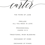 "Someone Like You" - Wedding Programs in Tuxedo by Design Lotus - Detail