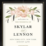 "Forever" - Wedding Programs in Blush by Susan Moyal - Detail