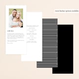 "At Last" - Wedding Programs in Onyx by Lauren Chism - Back of Card Options