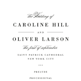 "At Last" - Wedding Programs in Onyx by Lauren Chism - Detail