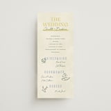 "Coastal Drift" - Wedding Programs in Caribbean Citrus by Pixel and Hank - Front