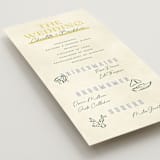 "Coastal Drift" - Wedding Programs in Caribbean Citrus by Pixel and Hank - Detail