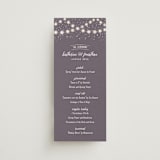 "Garden Lights" - Wedding Programs in Plum by Hooray Creative - Front