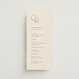 "Edge" - Wedding Programs in Linen by Kelly Schmidt - Front