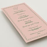 "Crazy Little Thing Called Love" - Wedding Programs in Avocado by Helena Vitto - Detail