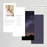 "Starry Skies" - Wedding Programs in Twilight by Kelly Schmidt - Back of Card Options