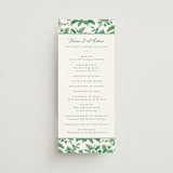 "Tropical Toile" - Wedding Programs in Jade by Jenna Holcomb - Front