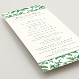 "Tropical Toile" - Wedding Programs in Jade by Jenna Holcomb - Detail