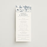 "Mountain Toile" - Wedding Programs in Denim by Jenna Holcomb - Front