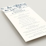 "Mountain Toile" - Wedding Programs in Denim by Jenna Holcomb - Detail