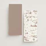 "Mountain Ranch Toile" - Wedding Programs in Leather by Jenna Holcomb - Back of Card Options