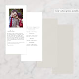 "Classical" - Wedding Programs in Taupe by Jessica Williams - Back of Card Options