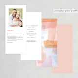 "Watercolor Wisp" - Wedding Programs in Blush by Ariel Rutland - Back of Card Options